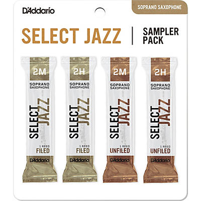 D'Addario Woodwinds Select Jazz Soprano Saxophone Reed Sampler Pack