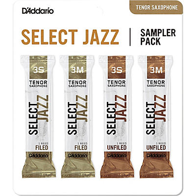 D'Addario Woodwinds Select Jazz Tenor Saxophone Reed Sampler Pack
