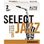 D'Addario Woodwinds Select Jazz Unfiled Alto Saxophone Reeds Strength 2 Soft Box of 10