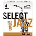 D'Addario Woodwinds Select Jazz Unfiled Alto Saxophone Reeds Strength 3 Medium Box of 10Strength 4 Hard Box of 10