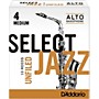 D'Addario Woodwinds Select Jazz Unfiled Alto Saxophone Reeds Strength 4 Medium Box of 10