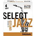 D'Addario Woodwinds Select Jazz Unfiled Alto Saxophone Reeds Strength 2 Soft Box of 10Strength 4 Soft Box of 10