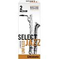 D'Addario Woodwinds Select Jazz Unfiled Baritone Saxophone Reeds Strength 4 Soft Box of 5Strength 2 Medium Box of 5