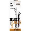 D'Addario Woodwinds Select Jazz Unfiled Baritone Saxophone Reeds Strength 4 Medium Box of 5Strength 2 Soft Box of 5