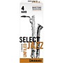D'Addario Woodwinds Select Jazz Unfiled Baritone Saxophone Reeds Strength 4 Hard Box of 5