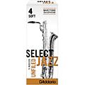 D'Addario Woodwinds Select Jazz Unfiled Baritone Saxophone Reeds Strength 4 Soft Box of 5Strength 4 Soft Box of 5