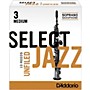 D'Addario Woodwinds Select Jazz Unfiled Soprano Saxophone Reeds Strength 3 Medium Box of 10