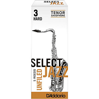 D'Addario Woodwinds Select Jazz Unfiled Tenor Saxophone Reeds