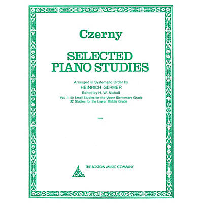 Boston Music Selected Piano Studies - Volume 1 Music Sales America Series Softcover