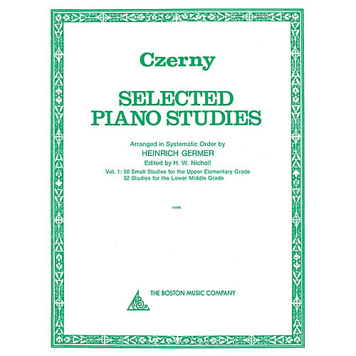 Boston Music Selected Piano Studies - Volume 1 Music Sales America Series Softcover