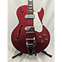 Used Waterstone Semi Hollow Hollow Body Electric Guitar Red Sparkle