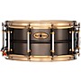 Pearl Sensitone Limited-Edition Nickel-Plated Black Brass Snare Drum With Gold-Plated SuperHoop II Triple-Flanged Hoops 14 x 6.5 in.