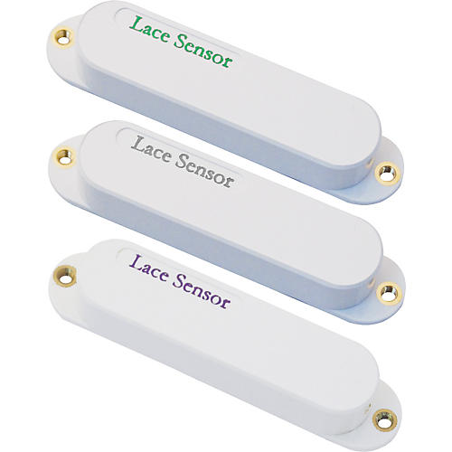 Lace Sensor Emerald-RW Silver-Purple Guitar Pickup Set White
