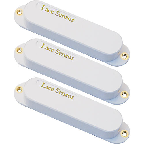 Lace Sensor Gold Guitar Pickups 3-Pack S-S-S Set White