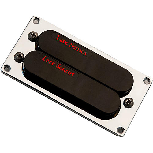 Lace Sensor Red-Red Dually T-Plus Humbucker Guitar Pickup Black Bridge
