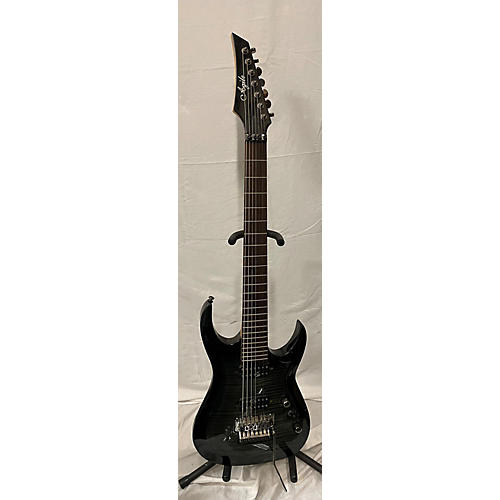 Agile Septor 725 7 String Solid Body Electric Guitar Trans Black