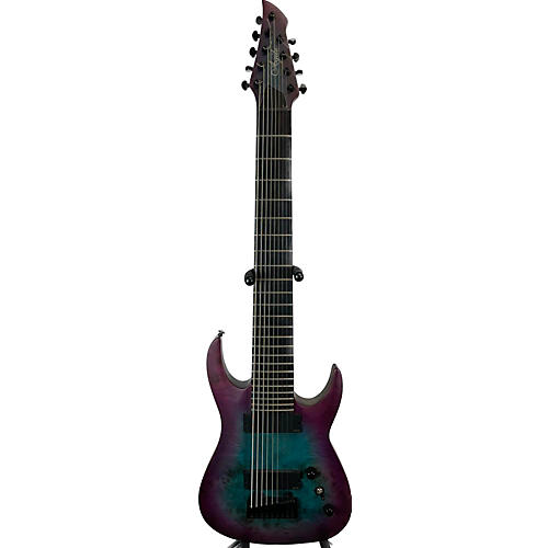 Agile Septor 930 9 String Solid Body Electric Guitar Blue Purple Burl