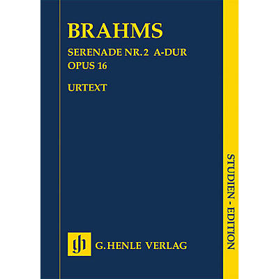 G. Henle Verlag Serenade No. 2 in A Major, Op. 16 Henle Study Scores by Johannes Brahms Edited by Michael Musgrave