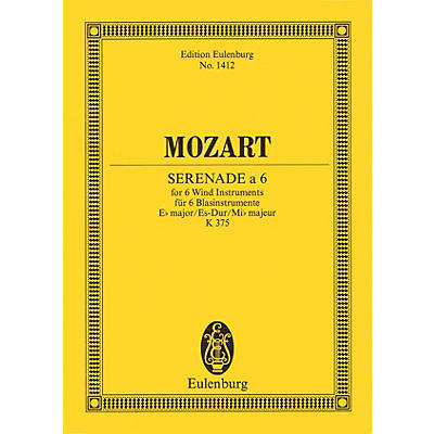 Eulenburg Serenade for 6 Wind Instruments in E-flat Major, K.375 Study Score Series by Wolfgang Amadeus Mozart