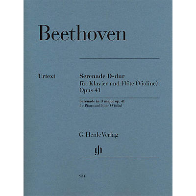 G. Henle Verlag Serenade in D Major  Op. 41 Henle Music Folios Series Softcover Composed by Ludwig van Beethoven