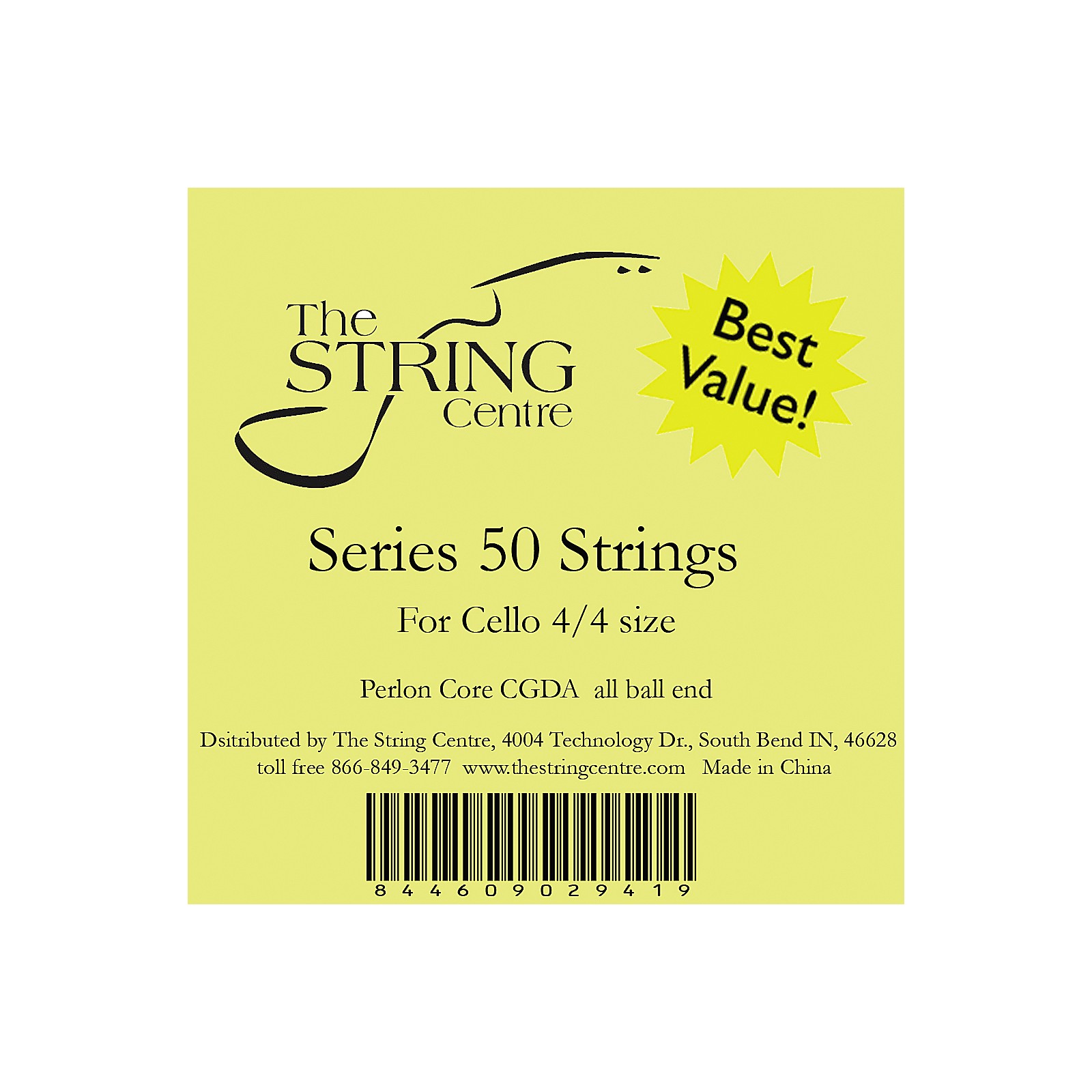 The String Centre Series 50 Cello String Set 4/4 Size Musician's Friend