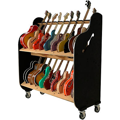 A&S Crafted Products Session-Pro Double-Stack Mobile Guitar Storage Rack