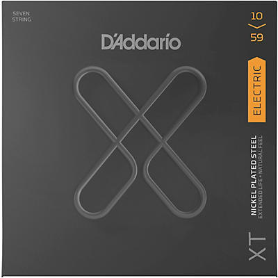 D'Addario Set Electric Guitar XT Nickel 10-59, 7-String Regular Light
