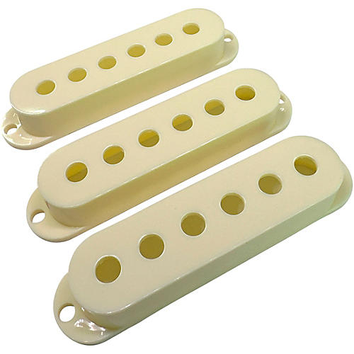 AxLabs Set Of Single Coil Pickup Covers In Modern Spacing (52/50/48) Vintage White