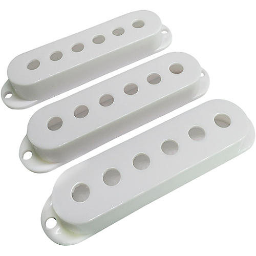 AxLabs Set Of Single Coil Pickup Covers In Modern Spacing (52/50/48) White