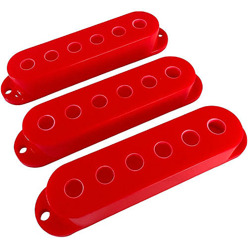 AxLabs Set Of Single Coil Pickup Covers In Vintage Spacing (52mm) Red
