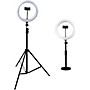 Gator Set of Two (2) Height-Adjustable Stands with Pivoting LED Ring Lights and Universal Phone Holders