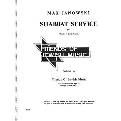 Transcontinental Music Shabbat Service For Friday Evening SATB composed by Max Janowski