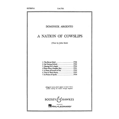 Boosey and Hawkes Sharing Eve's Apple (No. 3 from A Nation of Cowslips) SATB a cappella composed by Dominick Argento