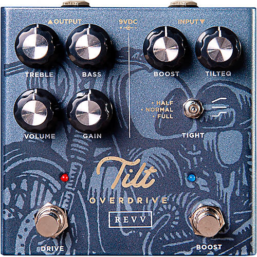 Revv Amplification Shawn Tubbs Signature Tilt Overdrive/Boost Effects Pedal Condition 1 - Mint Charcoal Blue Sparkle