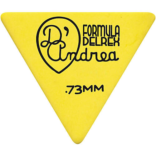 D'Andrea Shell Celluloid 355 Triangle Picks - One Dozen Yellow .73 mm