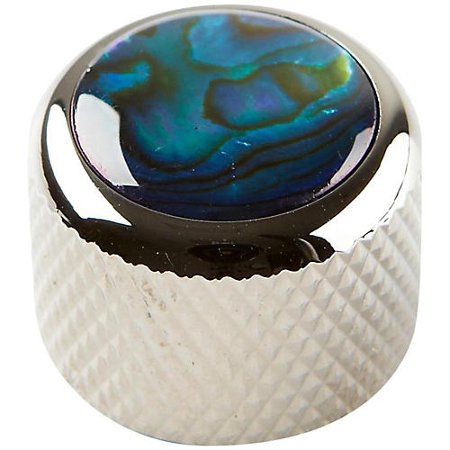 Q Parts Shell Dome Knob Single Black Chrome Blue Abalone