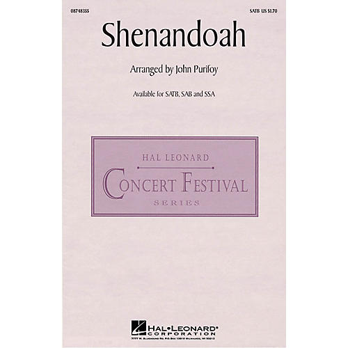 Hal Leonard Shenandoah SAB Arranged by John Purifoy