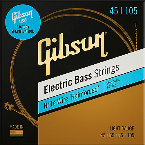 Gibson Short Scale Brite Wire Electric Bass Strings Light