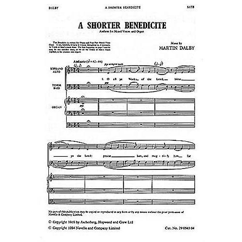 Novello Shorter Benedicte SATB Composed by Martin Dalby