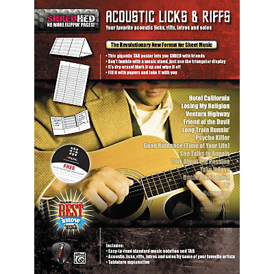 Alfred Shredhed Acoustic Licks & Riffs Poster