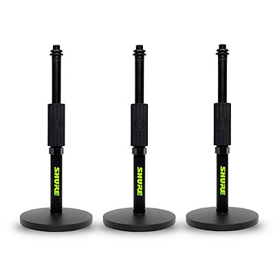 Shure Shure Round 6" Base Desktop Mic Stand With Standard Height-Adjustable Twist Clutch 3-Pack