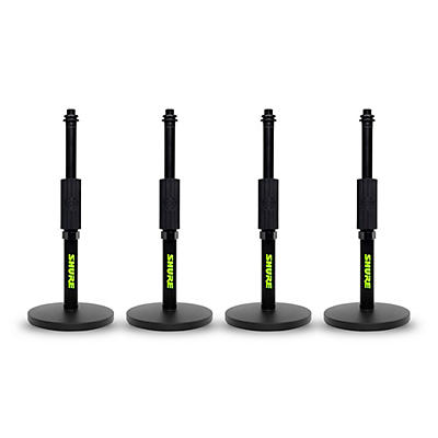 Shure Shure Round 6" Base Desktop Mic Stand With Standard Height-Adjustable Twist Clutch 4-Pack