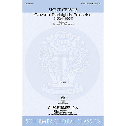 G. Schirmer Sicut Cervus SATB composed by Giovanni Palestrina