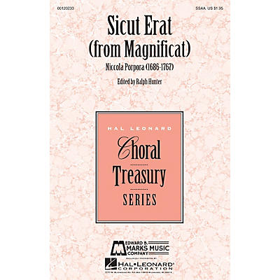 Hal Leonard Sicut Erat (from Magnificat) SSAA composed by Niccola Porpora