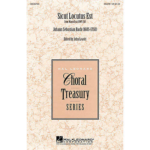 Hal Leonard Sicut Locutus Est SSATB arranged by John Leavitt