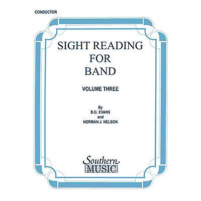 Southern Sight Reading for Band, Book 3 (Baritone Saxophone) Southern Music Series  by Billy Evans