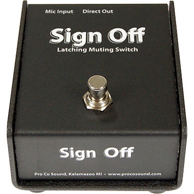 Pro Co Sign Off Latching Muting Switch for Microphones