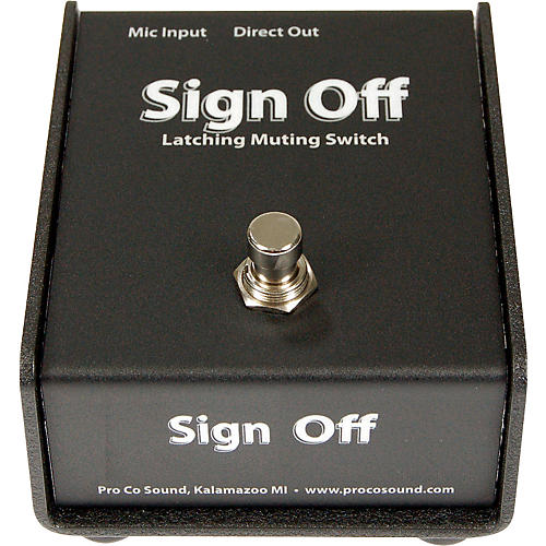 ProCo Sign Off Latching Muting Switch for Microphones