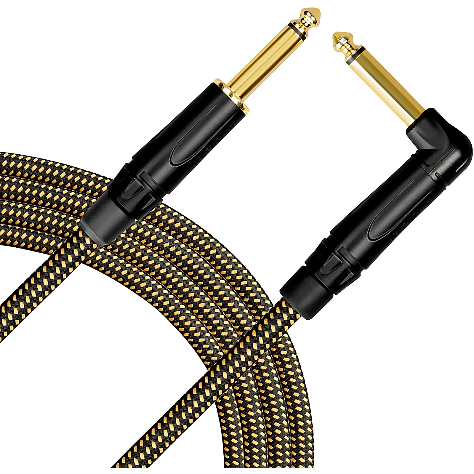 Livewire Signature Guitar Cable Straight/Angle Black and Yellow 20 ft