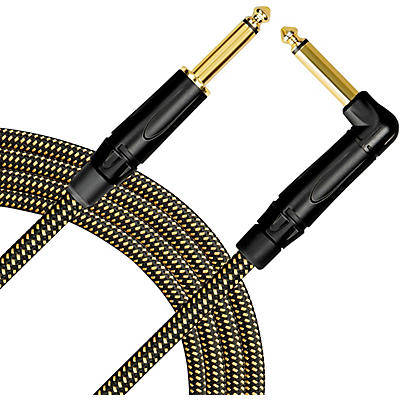 Live Wire Signature Guitar Cable Straight/Angle Black and Yellow
